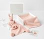Cotton Sweater Knit Baby Blanket And Thumbie Set