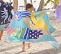 Rainbow Mermaid Kid Beach Towel Navy UPF 50+
