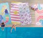 Rainbow Mermaid Kid Beach Towel Navy UPF 50+