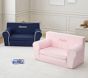 Anywhere Sofa Lounger, Twill with White Piping