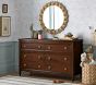 Chris Loves Julia Antique Gold Round Mirror (30")