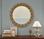 Chris Loves Julia Antique Gold Round Mirror (30")