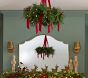 Lit Faux Greenery Chandelier Wreath