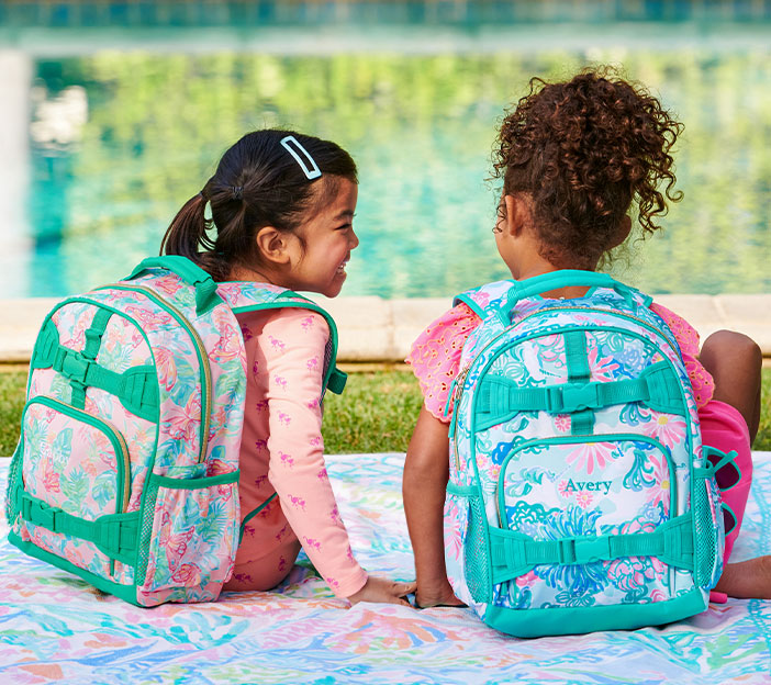 Lilly pulitzer diaper bag backpack top