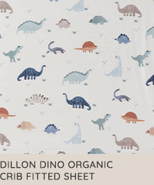 dillon dino organic crib fitted sheet