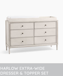 harlow extra-wide dresser and topper set