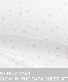 shining star glow in the dark sheet set