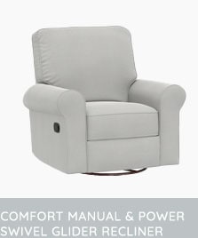comfort manual and power swivel glider recliner