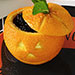 Orange Jack-O'-Lantern Fruit Cups