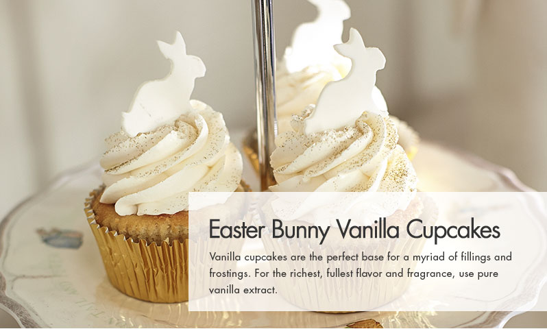 Easter Bunny Vanilla Cupcakes
