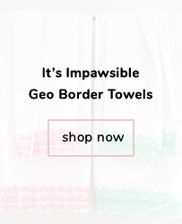 It's Impawsible Geo Border Towels