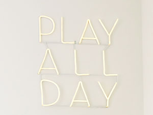Play All Day Wall Light