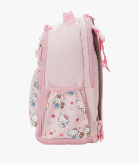 Side-facing image of Mackenzie Adaptive Backpack in Hello Kitty Hearts
