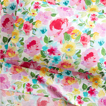 shop the bouquet floral organic sheet set