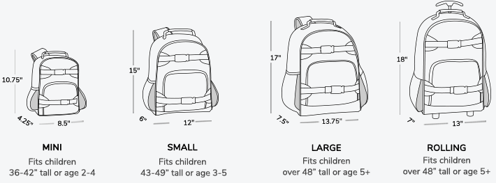 Backpack Size Chart