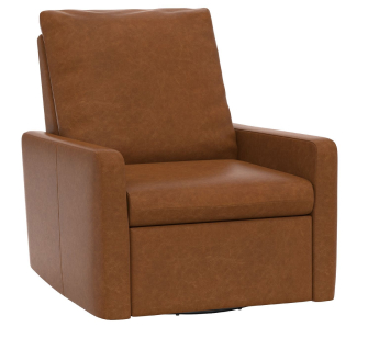 Paxton Manual & Power Swivel Recliner, Leather