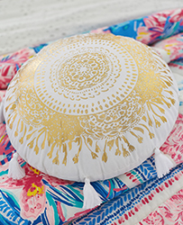 Lilly Pulitzer Round Move It Or Lose It Pillow