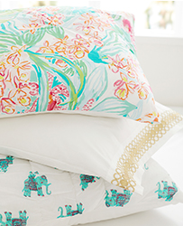 Organic Orchid Border Duvet Cover + Sham