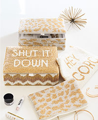 Build The Perfect Vanity Beaded Leopard Pouch