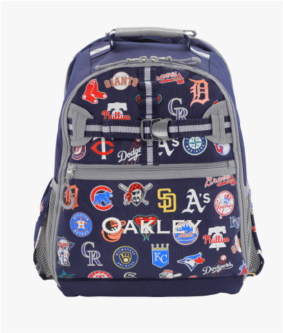 Front-facing image of Mackenzie Adaptive Backpack in MLB Teams print.