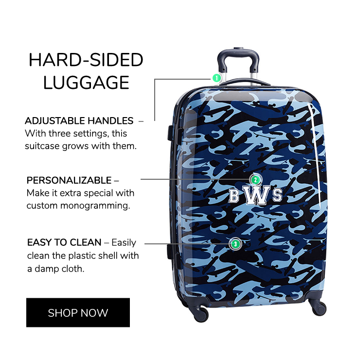Hard-Sided Luggage: Adjustable Handles, Personizable, Easy To Clean. Shop Now.