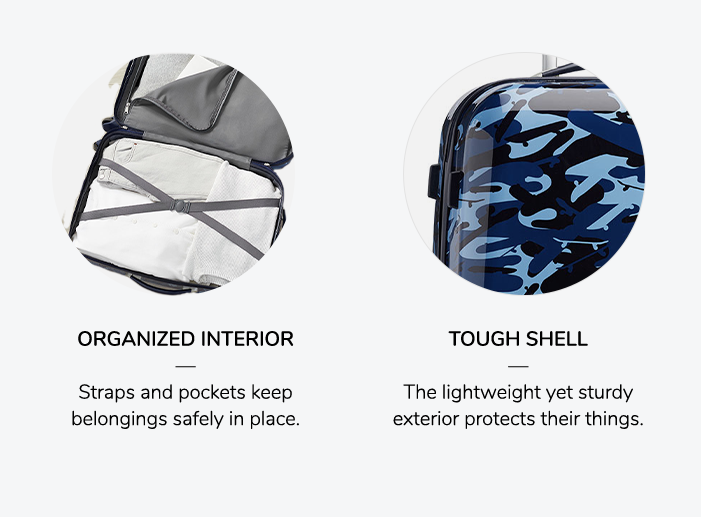 Hard-Sided Luggage: Organized Interior, Tough Shell.