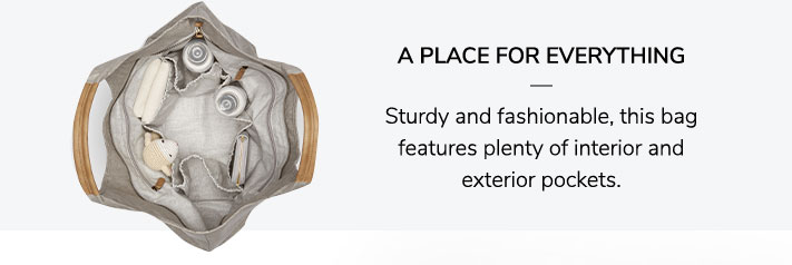 A Place for Everything: Sturdy and fashionable, this bag features plenty of interior and exterior pockets.