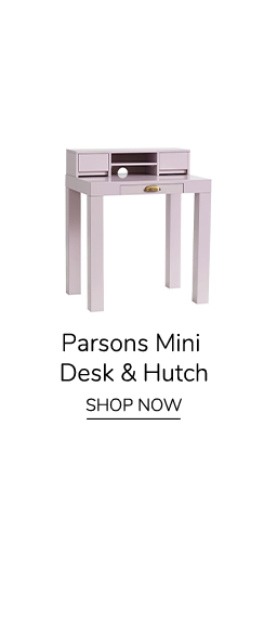 Parsons Mini Desk & Hutch. Shop Now.