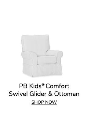 PB Kids&reg; Comfort Swivel Glider and Ottoman. Shop Now.