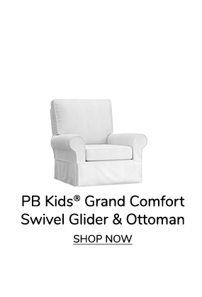 PB Kids&reg; Grand Comfort Swivel Glider and Ottoman. Shop Now.