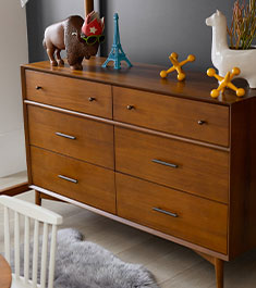 Shop the mid-century 6-drawer dresser