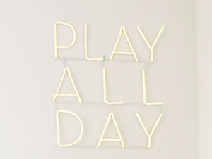 Play All Day Wall Light